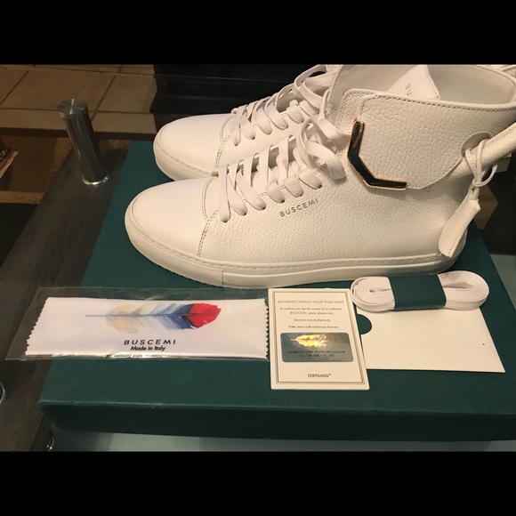 Buscemi hightop 125mm (white) size US 9 - Picture 4 of 8